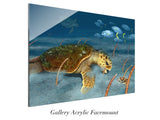 "Sea Turtle Eating Polyps"